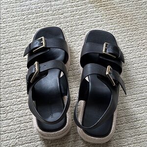 Nordstrom Black Sandals with Adjustable Straps